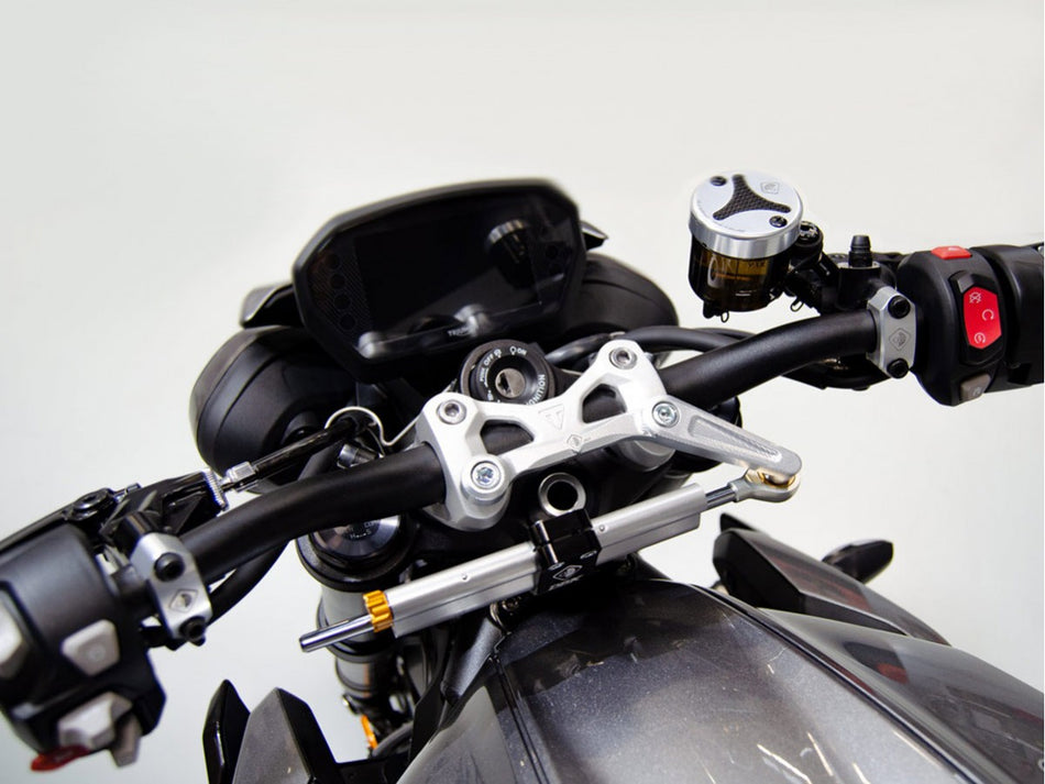 Triumph Street Triple 765RS 2017-25 DBK Top Yoke 916 Style Steering Damper Fitting Kit