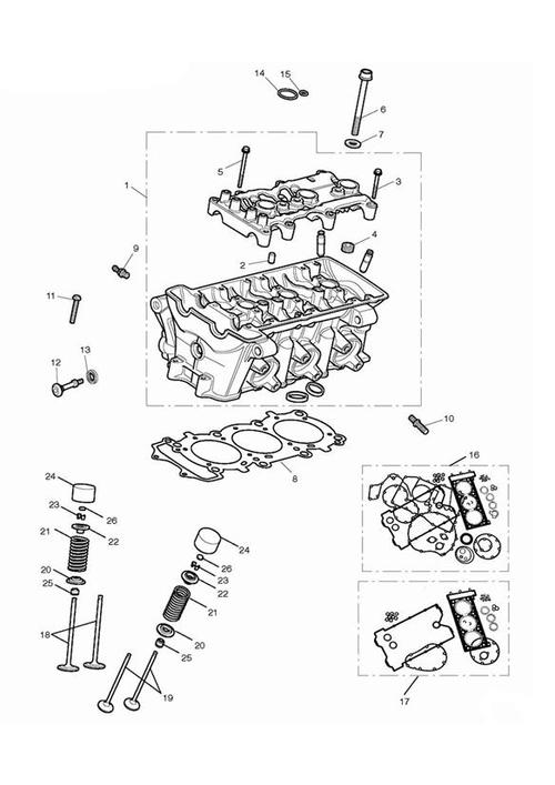 DAYTONA 675 (From VIN 381275 to VIN 564947) Cylinder Head