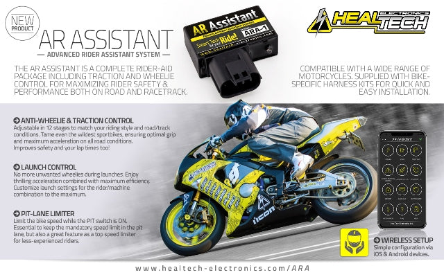 Triumph Daytona 675/R 2013 onwards Healtech AR Assistant