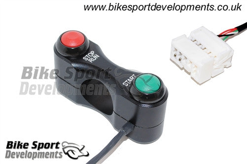 Honda CBR1000 SC59, race/track bike handlebar switch assembly Stop/Run and Start