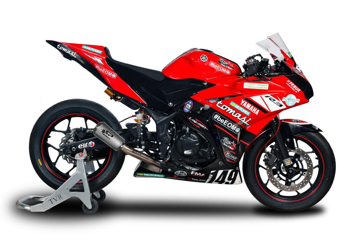 Yzf R3 Racing Yamaha YZF R3 2017-16 Spark RACING full system: AISI 304 stainless ste ...