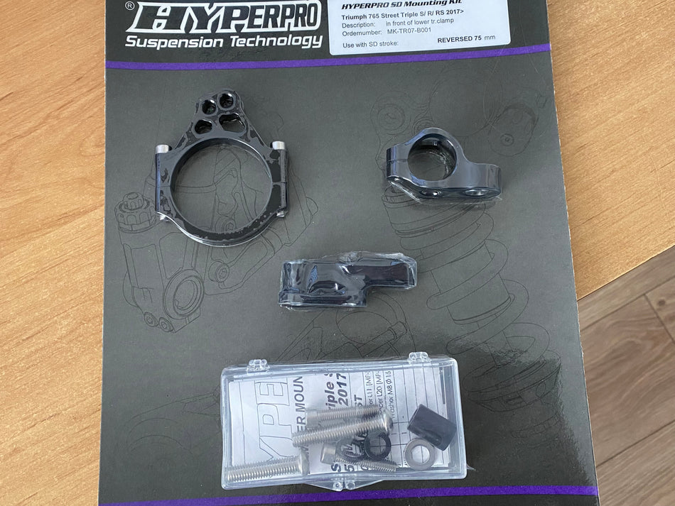 Triumph Street Triple 765R/S/RS 2017-19 Hyperpro Steering Damper Mounting Kit ONLY