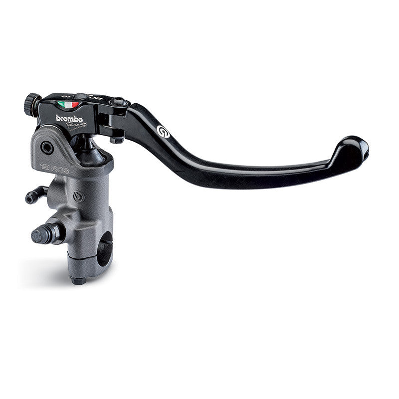 Brembo Radial RCS19 Front Brake Master Cylinder (19mm Bore, Adjustable 18/20 Ratio with Long Folding Lever)