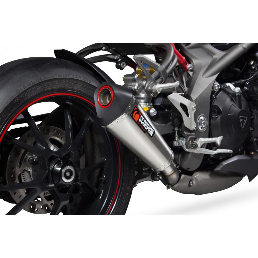 Triumph Speed Triple 2016-17 Scorpion Serket Slip-On Can