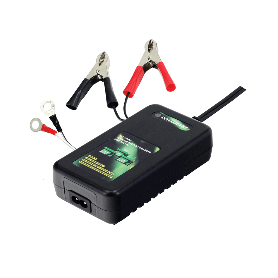 LITHIUM ION BATTERY CHARGER 12V 2AMP WITH UK 3-PIN PLUG