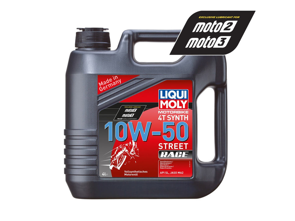 LIQUI MOLY - OIL 4-STROKE - FULLY SYNTH - STREET / RACE - 10W-50 - 4 LITRES