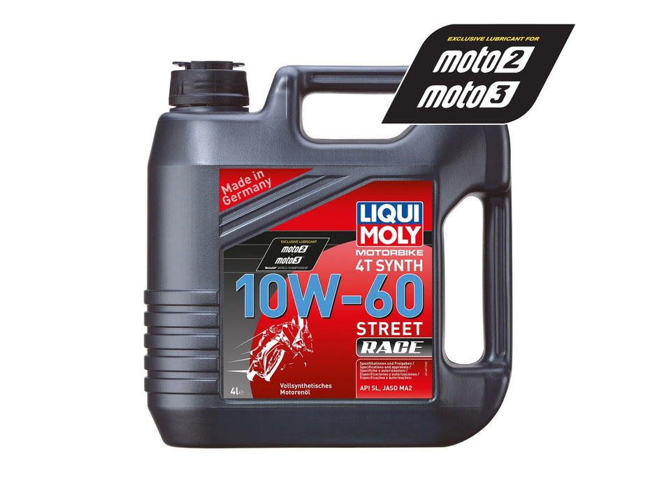 LIQUI MOLY - OIL 4-STROKE - FULLY SYNTH - STREET / RACE - 10W-60 - 4 LITRES