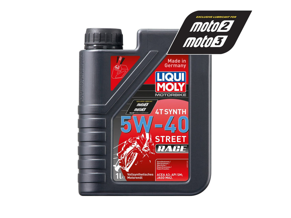 LIQUI MOLY - OIL 4-STROKE - FULLY SYNTH - STREET / RACE - 5W-40 - 1 LITRE