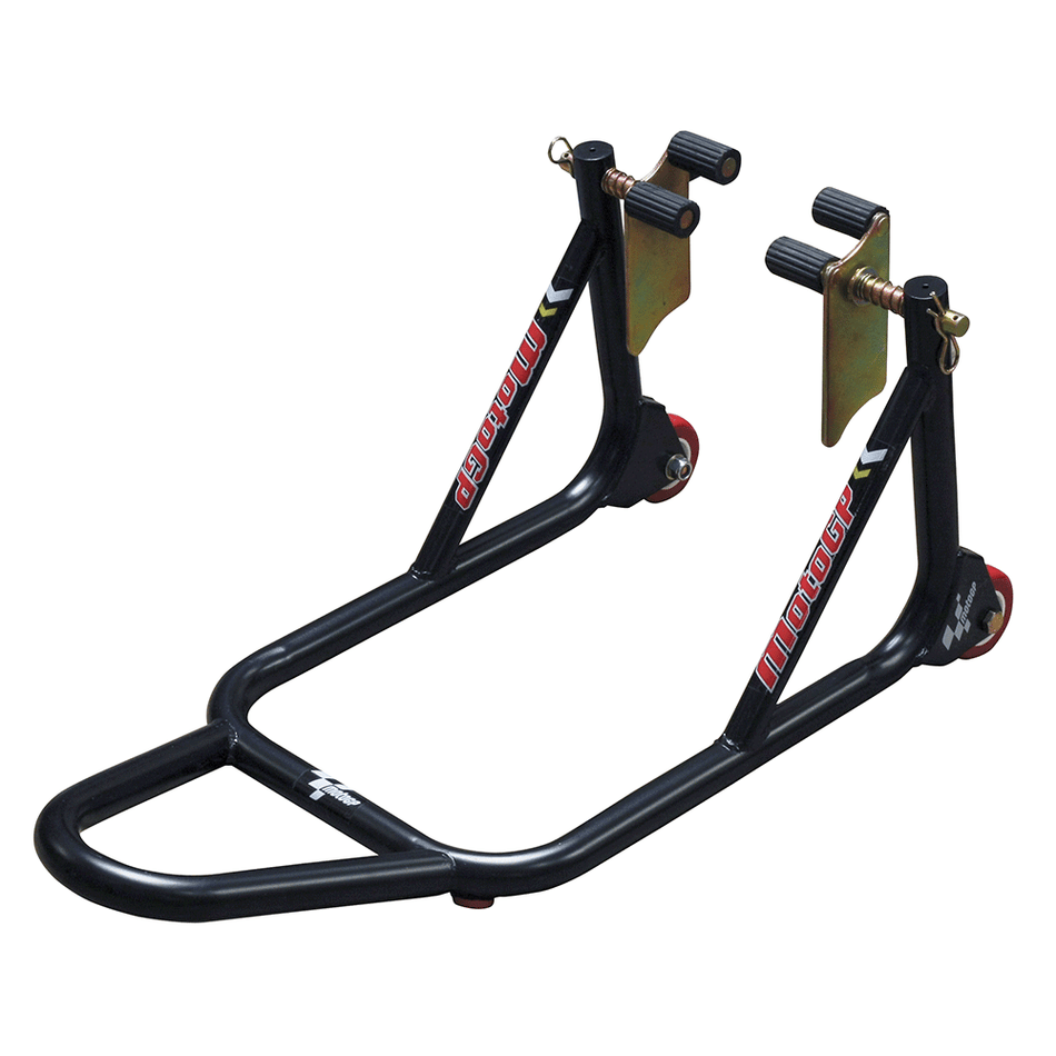 MOTOGP PRO SERIES PREMIUM 1-PIECE PADDOCK STAND - FRONT - BLACK