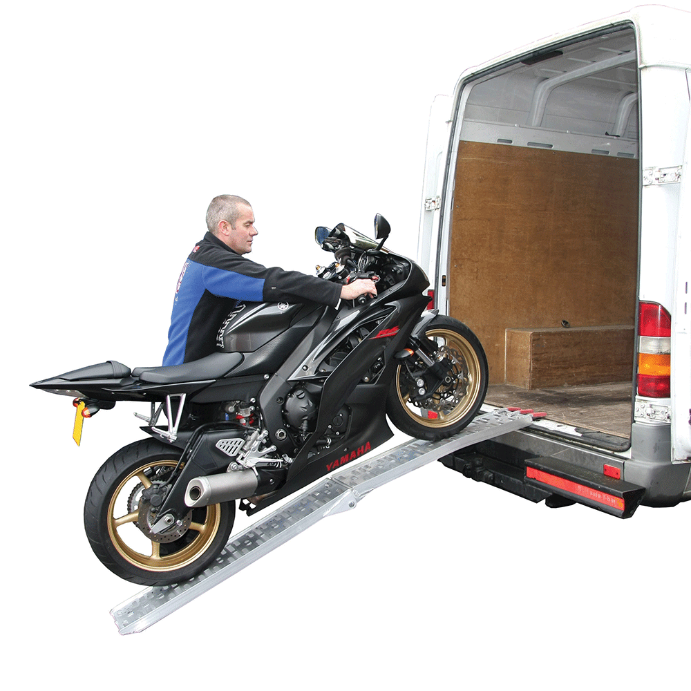 V Ramp BIKETEK ALUMINIUM FOLDING LOADING RAMP - 2170MM X 230MM – UK Race Support