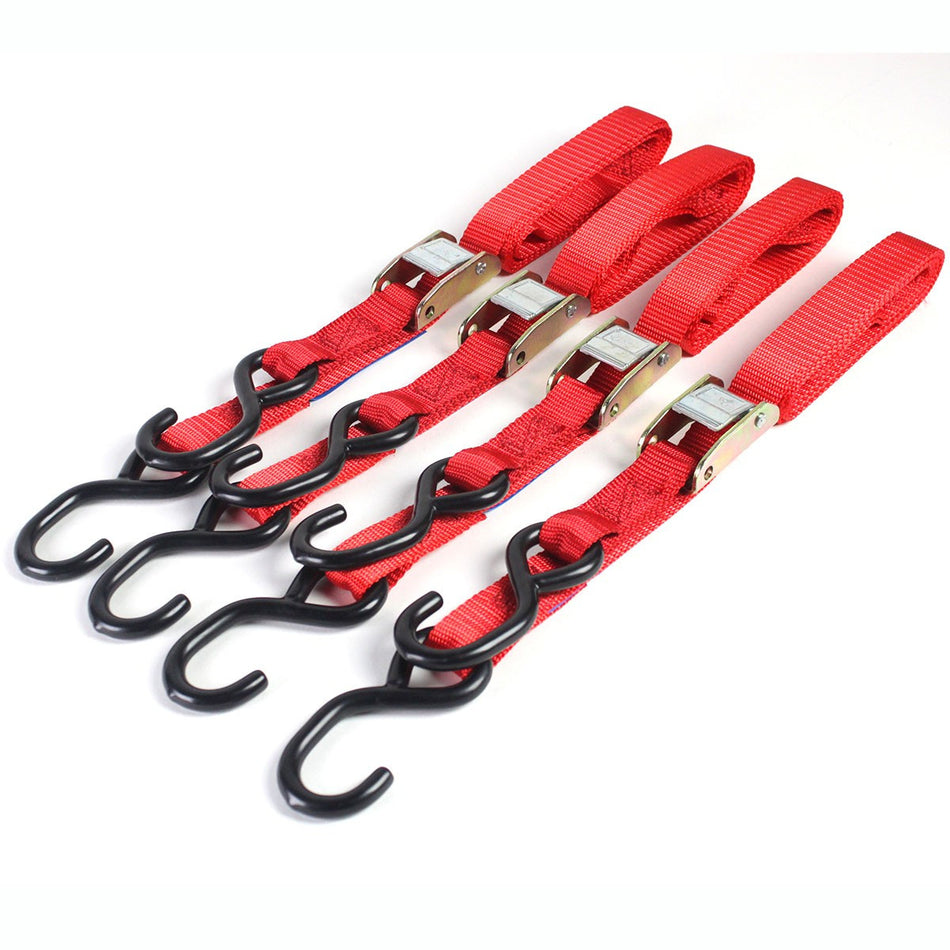 TIEDOWN 4 PIECE AUTOLOCK RED 1.8M * 25MM